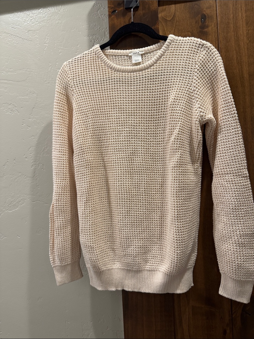 Skunkfunk Cream Waffle Crewneck Sweater